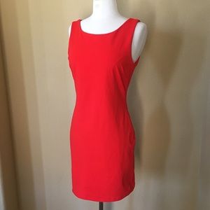 bebe fitted dress with cut out back